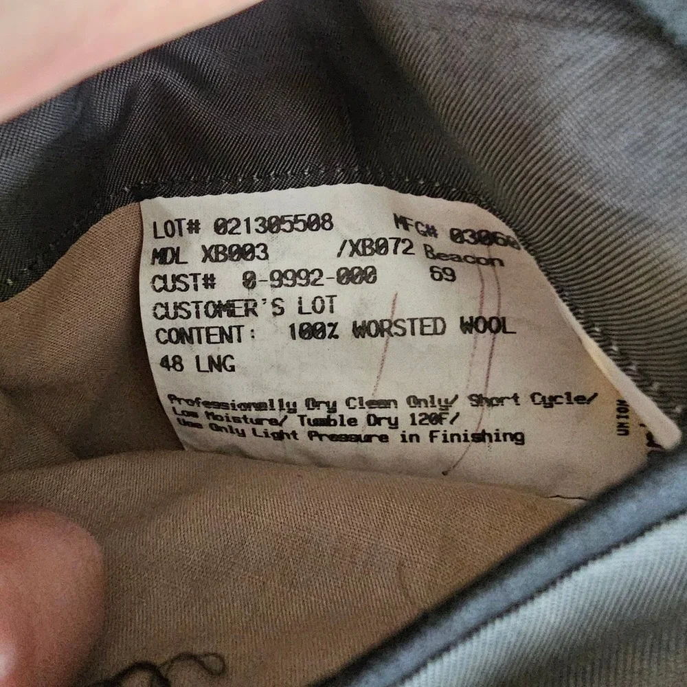 Hickey Freeman Loro Piana Wool Blazer Jacket 48L Black Tasmanian Super 150s Flaw